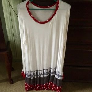 Elephant/ Crimson Tide Ruffle Tunic